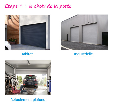 Portes de garage à enroulement : habitat - industrielle - refoulement plafond 