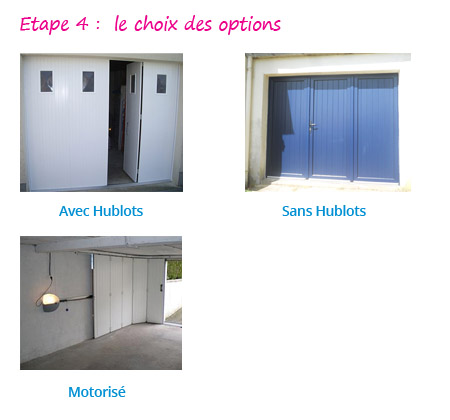 Porte de garage à vantaux : Hublots - Motorisé