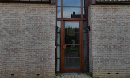 Porte d'entrÃ©e en Aluminium noir Ã  Annois (Aisne)