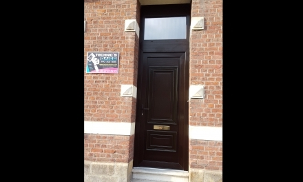 Porte d'entrÃ©e PVC Marron - Cambrai 59